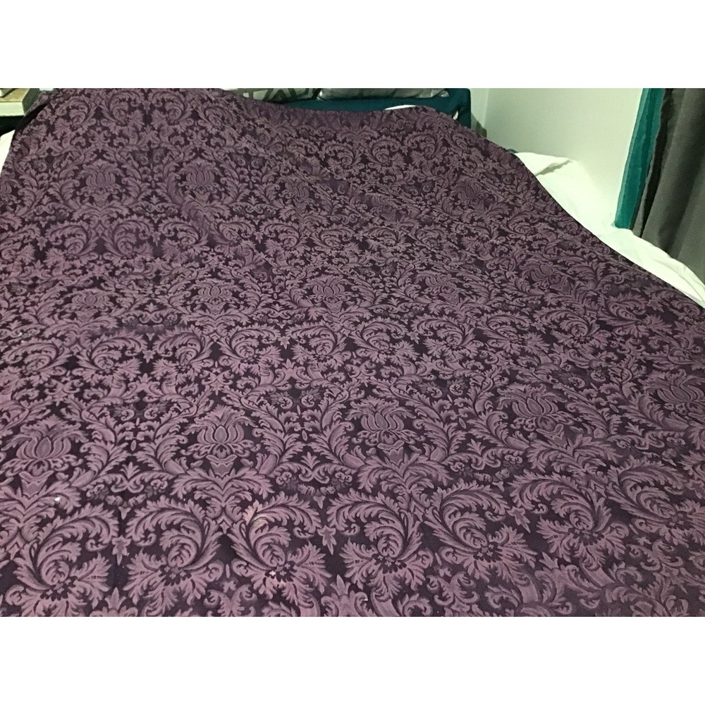 Purple Damask‎ Table Runner & Placemats Set of 4 Elegant Baroque Tapestry